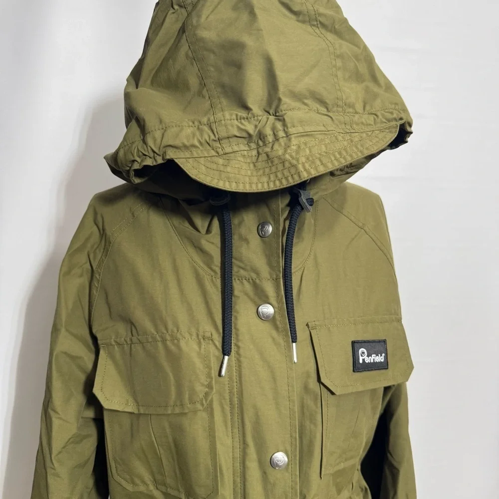 Madewell x Penfield β’ Kasson Flannel Lined Rain Field Cargo Jacket Olive Green S - Picture 9 of 16